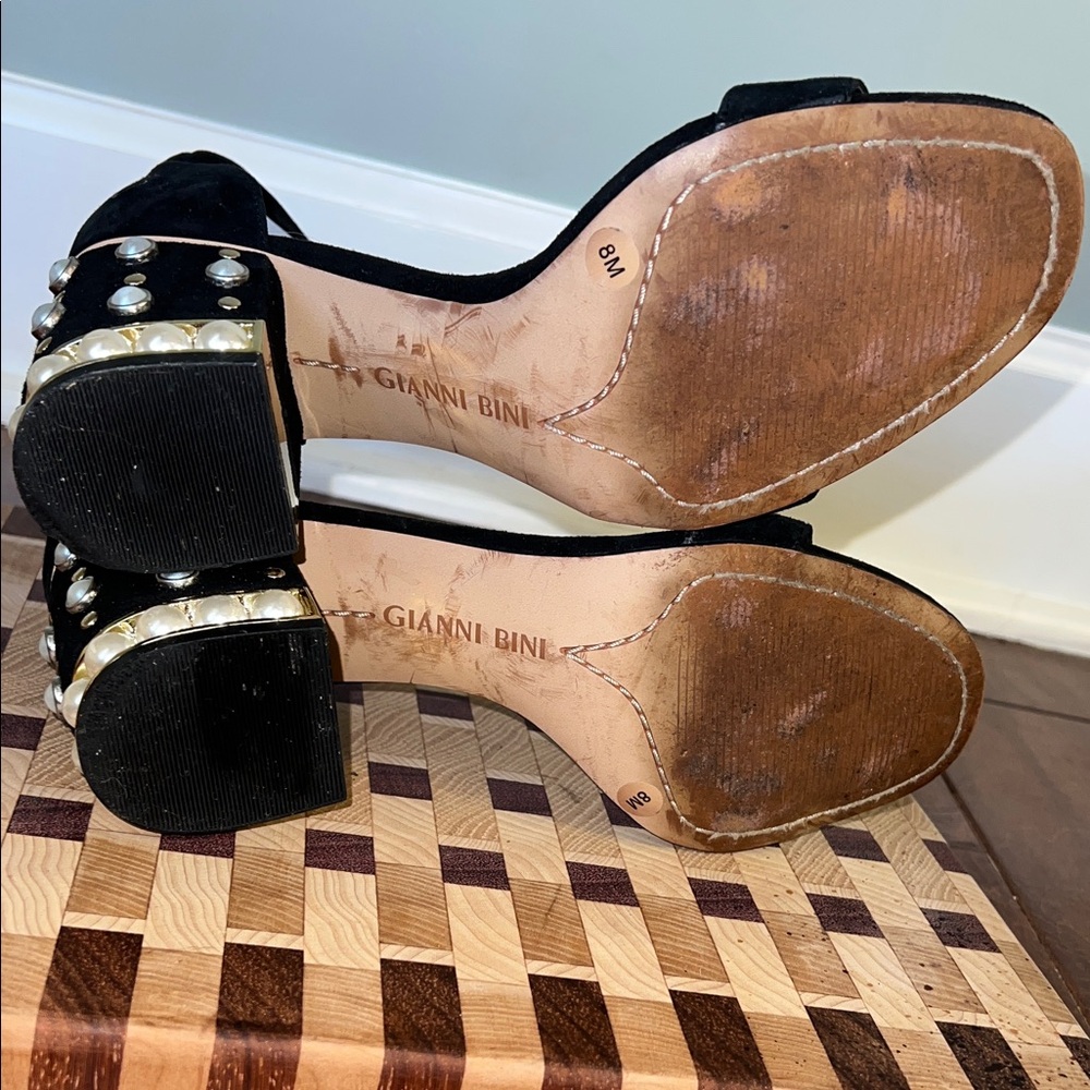 Gianni Bini Black Women's Heels Sz 8 - Picture 8 of 12